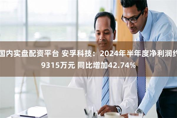 国内实盘配资平台 安孚科技：2024年半年度净利润约9315万元 同比增加42.74%