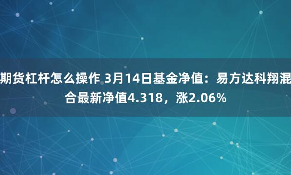 期货杠杆怎么操作 3月14日基金净值：易方达科翔混合最新净值4.318，涨2.06%